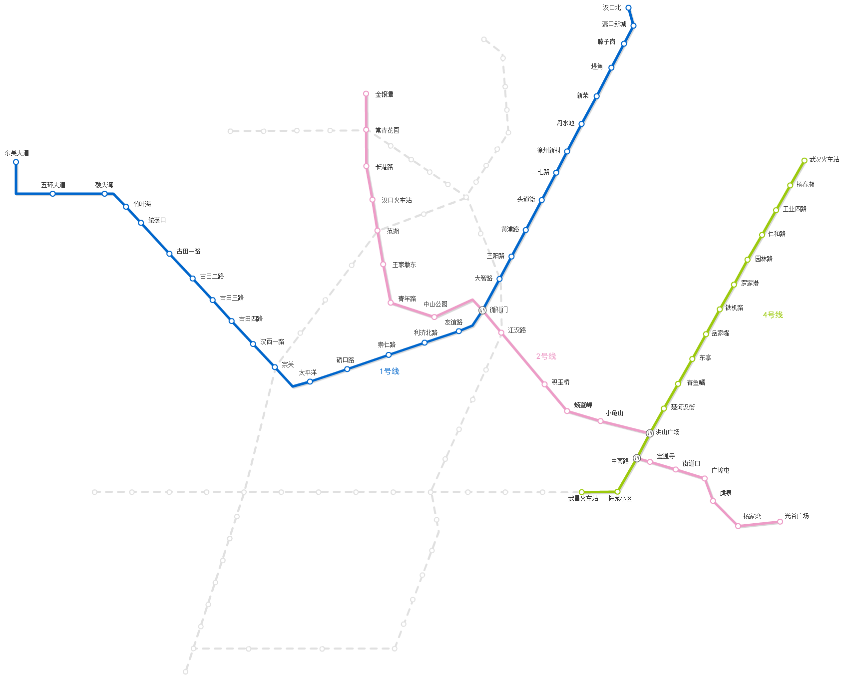 武汉地铁图_武汉地铁11号线线路图_地铁线路图武汉查询