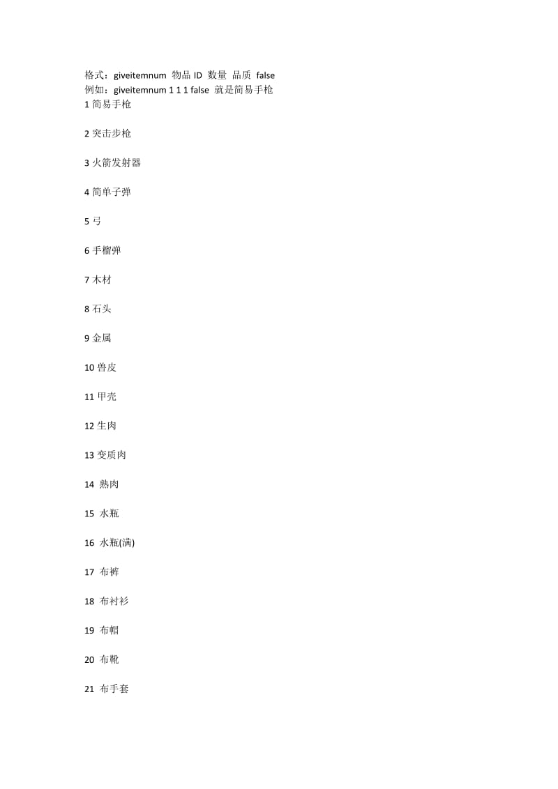 方舟物品代码编号大全_方舟物品代码_方舟物品代码大全